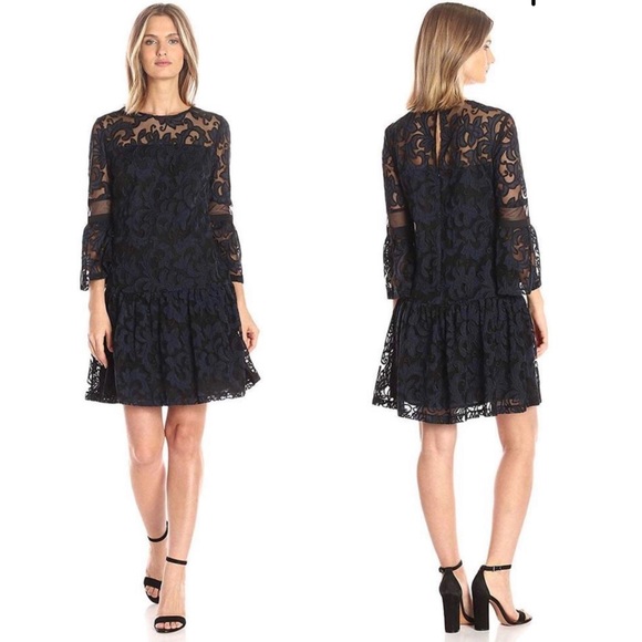 Donna Morgan - Embroidered A-line Dress
